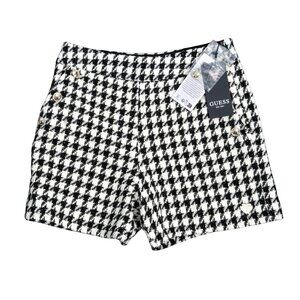 NWT | Guess Kids Black & White Pied De Poule Houndstooth Shorts | Size 8